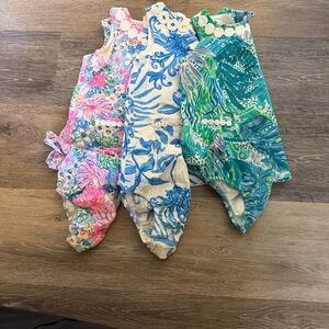 Lilly Pulitzer Green and Blue Kids Matching Set